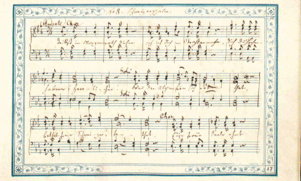 Le manuscrit du Cantique suisse se trouve à la Bibliothèque nationale suisse.