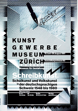 Weingart Wolfgang, Schreibkunst, Kunstgewerbemuseum, Zürich, Museum für Gestaltung, 13. Juni - 30. August 1981, 1981, Offset, 125,5 x 88,5 cm