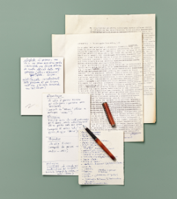 Notizen aus dem Konvolut zum «Piccolo dizionario» aus den 1970er Jahren im Schweizerischen Literaturarchiv. Fotos: © NB, Simon Schmid.