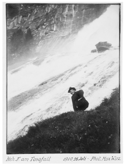 Heinrich Federer at the Toce Falls in Piemonte
