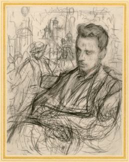 Leonid Pasternak: Sketch for an oil painting of Rainer Maria Rilke (property of the Rilke-Beyer family)