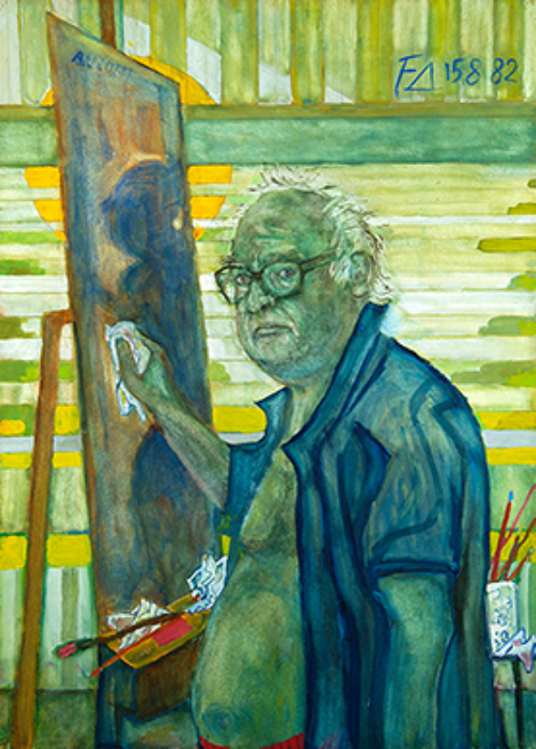 Friedrich Dürrenmatt, Autoportrait, 1982