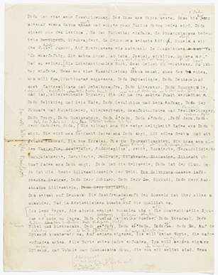 « Manifeste Dada » d’Hugo Ball, Zurich 1916. Source : Archives littéraires suisses (ALS), Berne. Fonds Hennings/Ball.