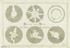 La Bâtiaz, château, plan des étages, lavis, A. Girardet, 1903.