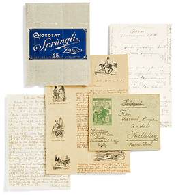 Mehrere Briefe von Robert Walser an Frieda Mermet