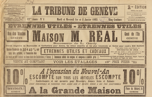 La Tribune de Genève 1895