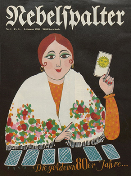 Copertina di un’edizione della rivista satirica Nebelspalter apparsa nel 1980. Tutti i numeri pubblicati fino al 2010 sono accessibili online.