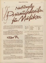 “Concorso nazionale a premi per musicisti”, Schweizer Illustrierte Zeitung, n. 43, 23 ottobre 1935